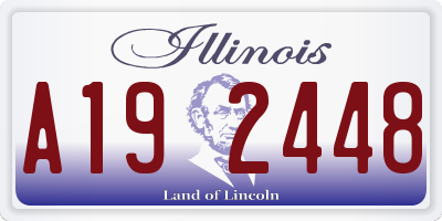 IL license plate A192448