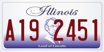 IL license plate A192451