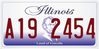 IL license plate A192454