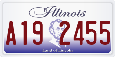 IL license plate A192455