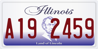 IL license plate A192459