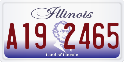 IL license plate A192465