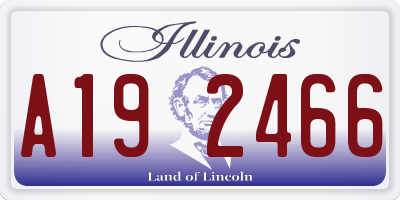 IL license plate A192466