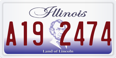 IL license plate A192474