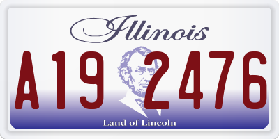 IL license plate A192476