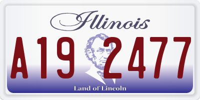 IL license plate A192477