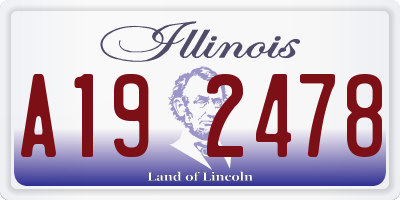 IL license plate A192478
