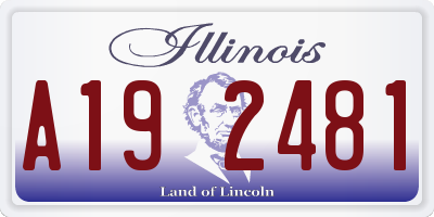 IL license plate A192481