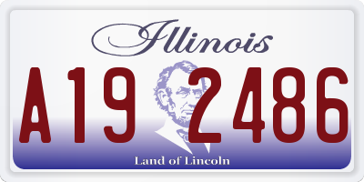IL license plate A192486