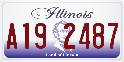 IL license plate A192487