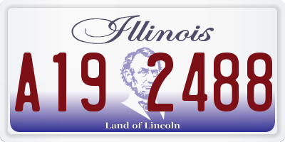 IL license plate A192488