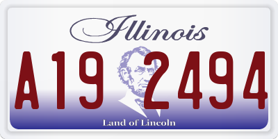 IL license plate A192494