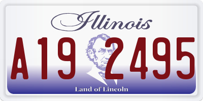 IL license plate A192495