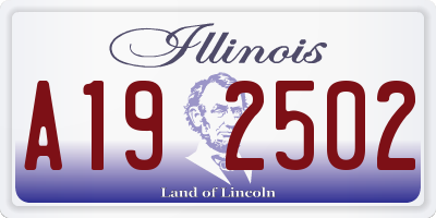 IL license plate A192502