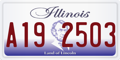 IL license plate A192503