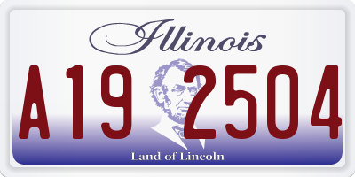 IL license plate A192504