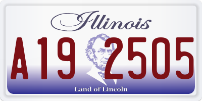 IL license plate A192505