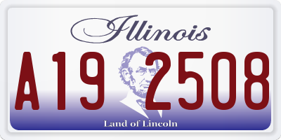 IL license plate A192508