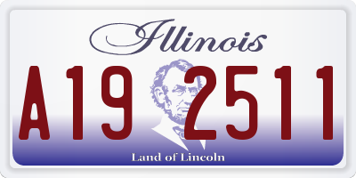 IL license plate A192511