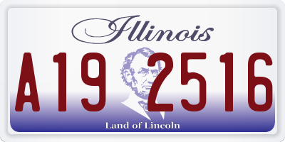 IL license plate A192516