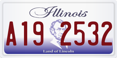 IL license plate A192532