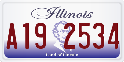 IL license plate A192534