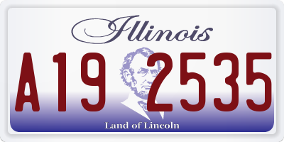IL license plate A192535