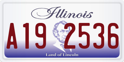 IL license plate A192536