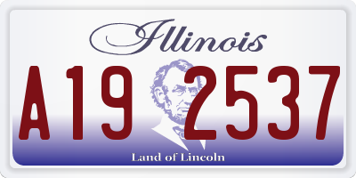 IL license plate A192537