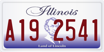 IL license plate A192541