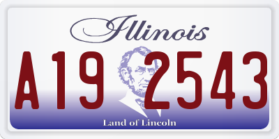 IL license plate A192543