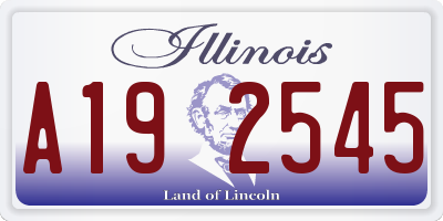 IL license plate A192545