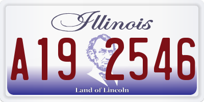 IL license plate A192546