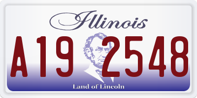 IL license plate A192548