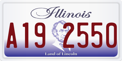 IL license plate A192550