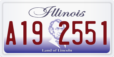IL license plate A192551