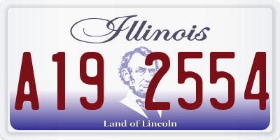 IL license plate A192554