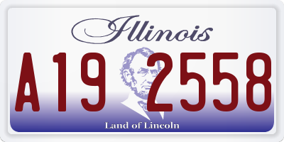 IL license plate A192558