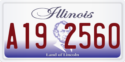IL license plate A192560