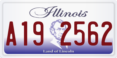 IL license plate A192562