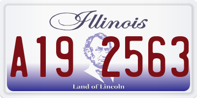 IL license plate A192563