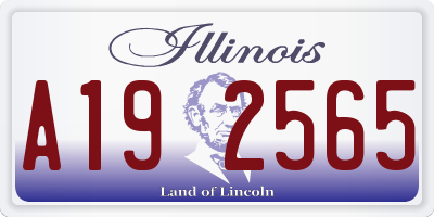 IL license plate A192565