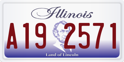 IL license plate A192571