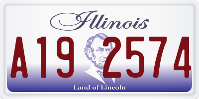 IL license plate A192574