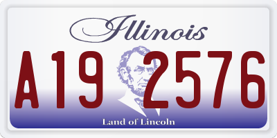 IL license plate A192576