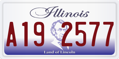 IL license plate A192577