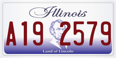 IL license plate A192579