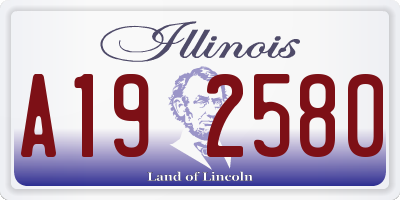IL license plate A192580