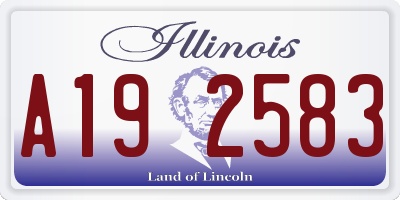 IL license plate A192583