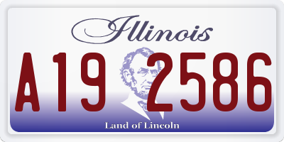 IL license plate A192586